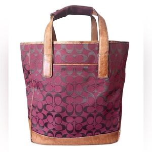 Vintage 2001 COACH Soho Red/Vachetta Canvas/Leather